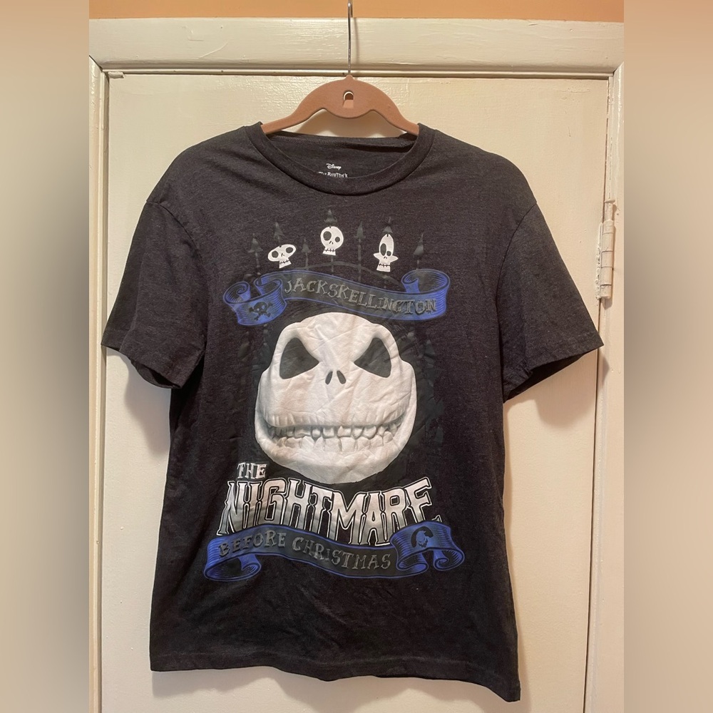 Disney The Nightmare Before Christmas Jack Skellington Charcoal Tee Medium M